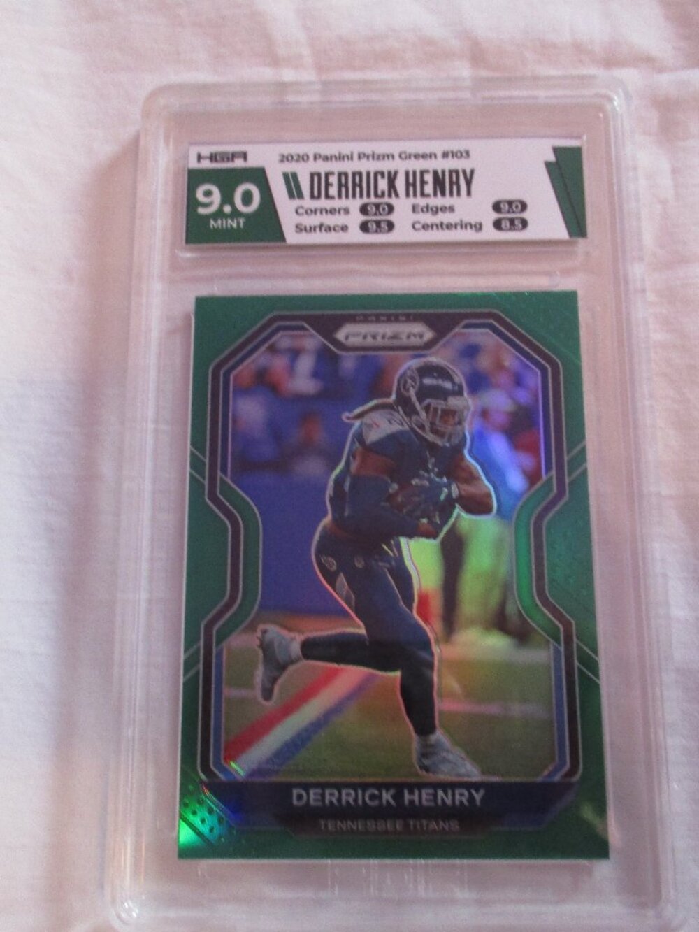 2020 Panini Prizm Green DERRICK HENRY #103 HGA 9.0
